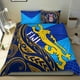 thumbnail image 5 of Juego de cama Fiyi - Color de la bandera con estampado polinesio dorado LT20, 5 of 6