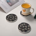 thumbnail image 2 of Circular Drink Coasters Set Camouflage Pattern Beautiful Home Decor Diatomite Heat-Resistant Diatomite Protect Table Countertop, 2 of 7