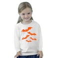 thumbnail image 3 of Awkward Styles Halloween Toddler Long Sleeve Shirt Girls Boys Orange Bats Kids T-Shirt, 3 of 5