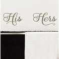 thumbnail image 1 of His and Hers Vinyl Lettering Wall Decal Sticker Bathroom Decals Size: 6"H x 9"L, 6"H x 11"L - Color: Metallic Bronze, 1 of 5