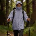 thumbnail image 4 of LWFFDAW Men's UPF 50+ Sun Protection Jacket Hooded with Mask Lightweight Long Sleeve Hooded Jackets Breathable Loose Hiking Athletic Jacket, 4 of 8