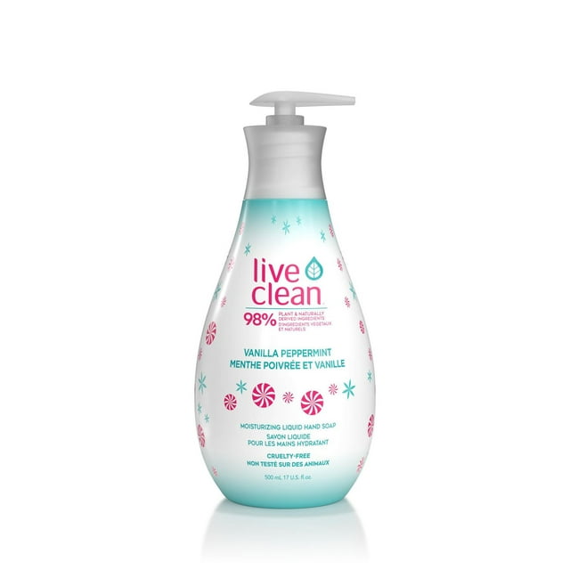 Live Clean Holiday Vanilla Peppermint Moisturizing Liquid Hand Soap