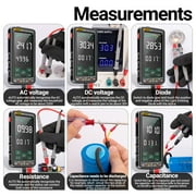 ANENG 683 6000 Counts Large Touch Screen Digital Multimeter Smart Anti-burn Rechargeable Universal Meter VA Reverse Display NCV Tester with Flashlight for Voltage Current Resistance Capacitance