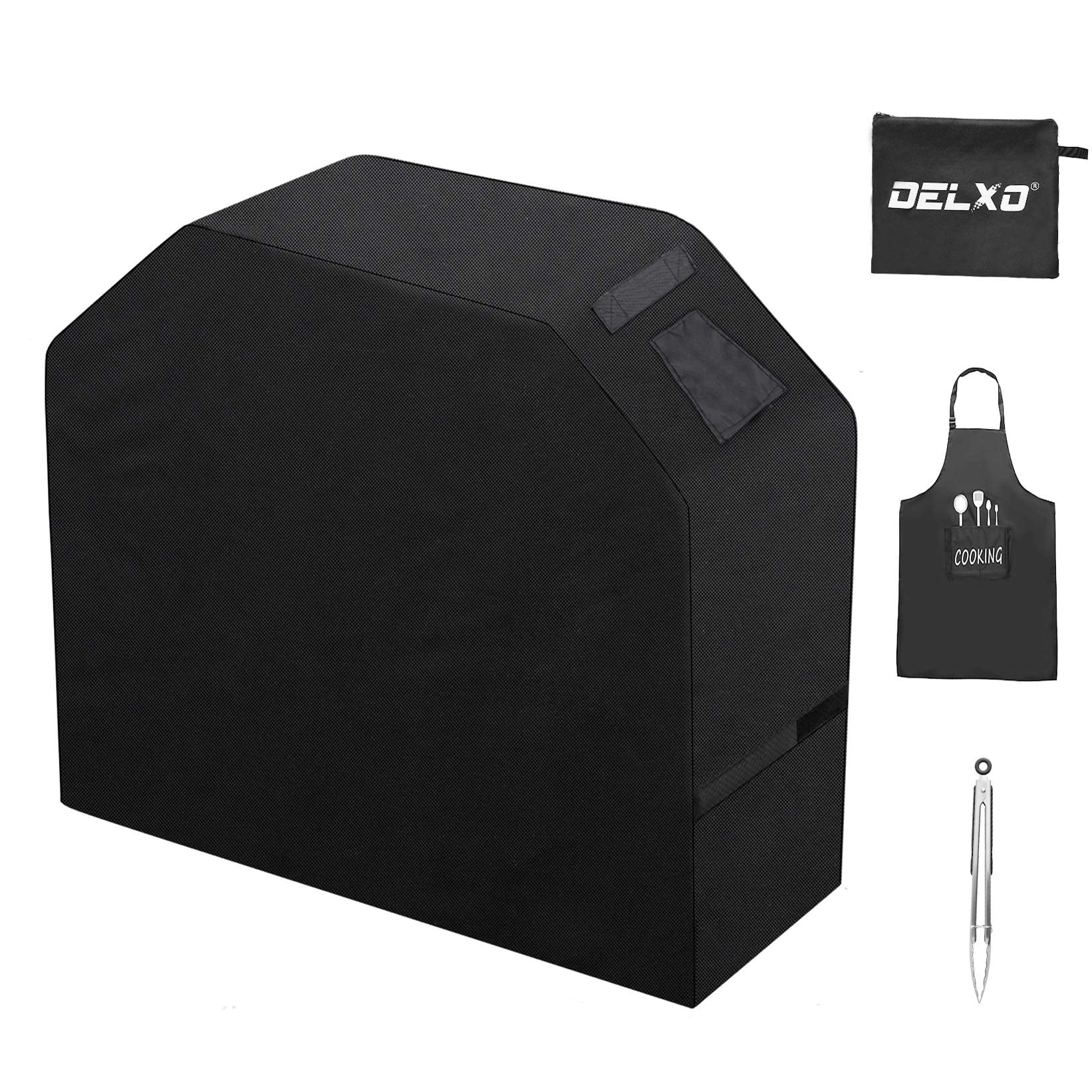 Windproof Rip-Proof Waterproof Barbecue Gas Grill Cover Spirit 300 Series and Spirit 200 Series 52 inch 600D Heavy Duty Cover UV & Weather Resistant DELXO Grill Cover for Weber Spirit II 300 Series 