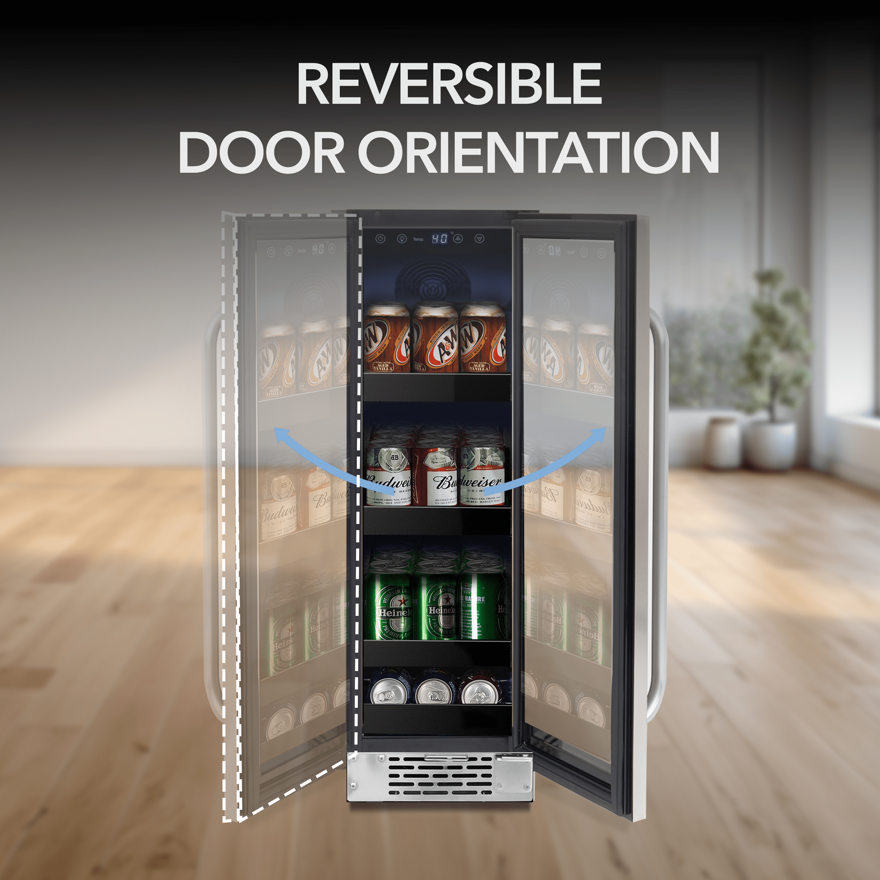 Whynter 76 Can Stainless Steel Beverage Refrigerator