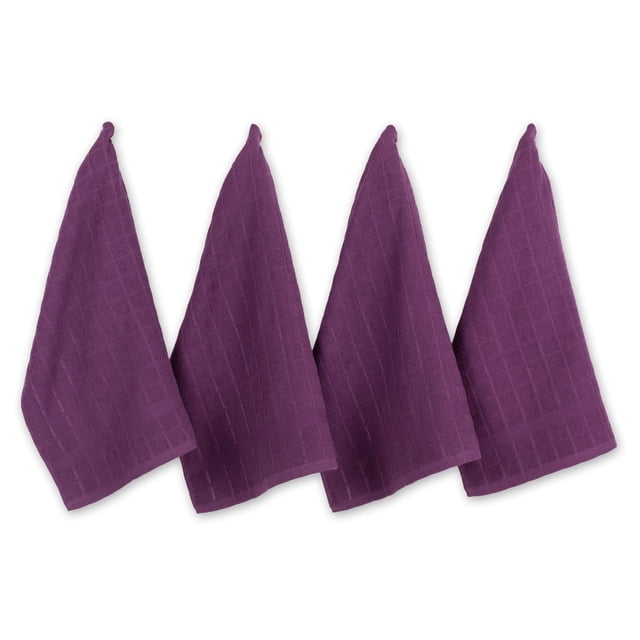 Juego de Paños de Cocina DII Básico de Felpa 41x66 cm Berenjena 4 piezas