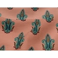 thumbnail image 4 of oneOone Viscose Jersey Peach Fabric Leaves & Paisley Block Diy Clothing Quilting Fabric Print Fabric By Yard 60 Inch Wide, 4 of 5