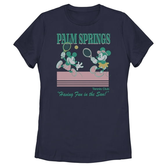 Women's Mickey & Friends Fun in the Sun Graphic Tee Navy Blue Small