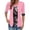 Pink, variant on Womens Tops Two-piece Color Blocking Loose Short Sleeve Casual Fashion T-shirts & Blouses Autumn 2025