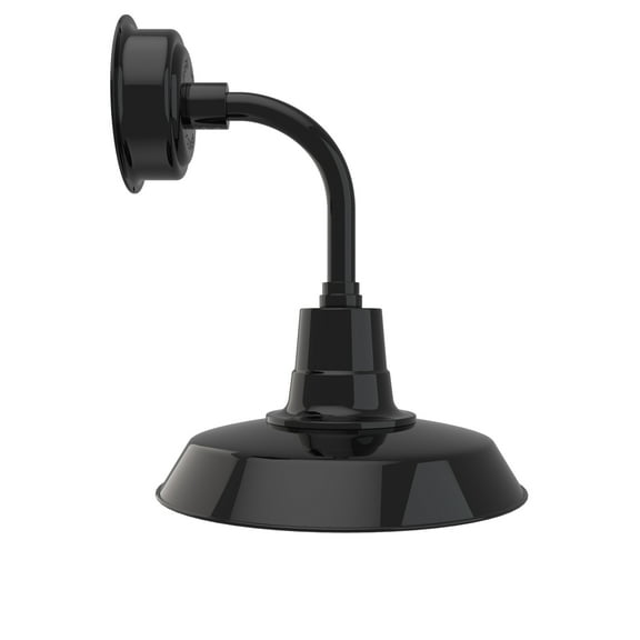 Cocoweb 14" Vintage LED Gooseneck Light in Black with Trim Arm