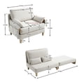 thumbnail image 2 of Villeston Accent Chair, convertible Sofa Bed ,mid-century modern for Bedroom Living Room, Beige, 2 of 9