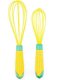 thumbnail image 1 of Batidor de cocina, juego de 2 (amarillo), batidor de cocina de silicona, batidor multifunción, batidor con bonito mango de verduras, batidor para cocinar, 1 of 5