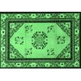 thumbnail image 1 of Ahgly Company Indoor Rectangle Oriental Emerald Green Asian Inspired Area Rugs, 6' x 9', 1 of 4