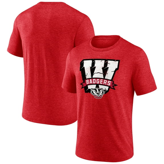 Men's Red Wisconsin Badgers Old School Cool Tri-Blend T-Shirt