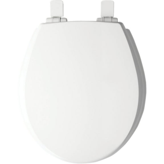 Mayfair Slow Close Round White Molded Wood Toilet Seat