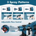 thumbnail image 3 of Paint Sprayer 1000W High Power Electric Spray Paint Gun with Adjustable Spray Width Knob,1400ML Container,4 Nozzles & 3 Patterns,Easy to Clean for Furniture Cabinets House Painting Blue, 3 of 13