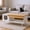White, variant on 45 in White Coffee Table Cat Tables Living Room with Storage Drawer, Wooden Rustic Coffee Tables with Cat House, Hidden Kitty Food Table Litter Box Furniture Wood Color