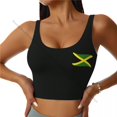 thumbnail image 3 of Yoga Vest Women Gym Sports Crop Tops Flag Of Jamaica Streetwear Workout Breathable Tank Top Female, 3 of 6