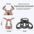 thumbnail image 4 of Small Hair Clips Metal Hair Claw Clips for Women Girls, 2 Inch Medium Claw Clips for Thin/Medium Thick Hair, Non Slip Hair Jaw Clips Strong Hair Clamps for Fine Hair (Black, Silver, Gold, Rose Gold), 4 of 6