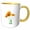 Yellow/White, variant on 3drose, Orange Poppy Artistic Design Vector, 11oz Two-tone Black Mug