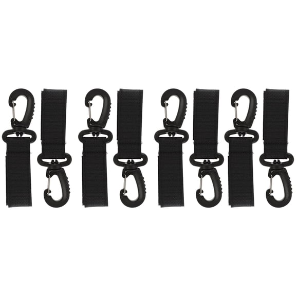 YUYUETIME 8Pcs Stroller Diaper Bag Hook Black Quality Material Compact Portable Easy Use for Stroller