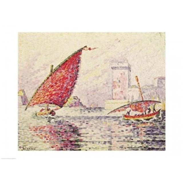 Fort Saint-Jean Marseilles 1907 Poster Print by Paul Signac - 36 x 24 in. - Large