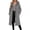 Gray, variant on Trench Coat Women with Hood - Single Breasted Notched Lapel Collar Pea Coats for Womens Pockets Fall Winter