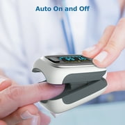 Vibeat Pulse Oximeter Bluetooth Blood Oxygen Monitor with SpO2 and Heart Rate Tracking for Aviation and High Altitude Sports, Silver