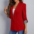 thumbnail image 4 of Weikingp Womens Blazer, Women'S Solid Colour Lapel Pocket Suit Jacket Blazers for Women Business Casual Blazers for Women Red M, 4 of 8