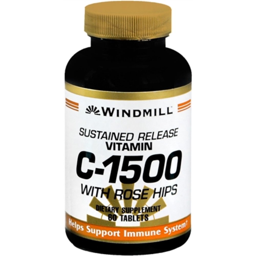 Windmill Natural Vitamin C 1500 Mg With Tablets 60 Ea