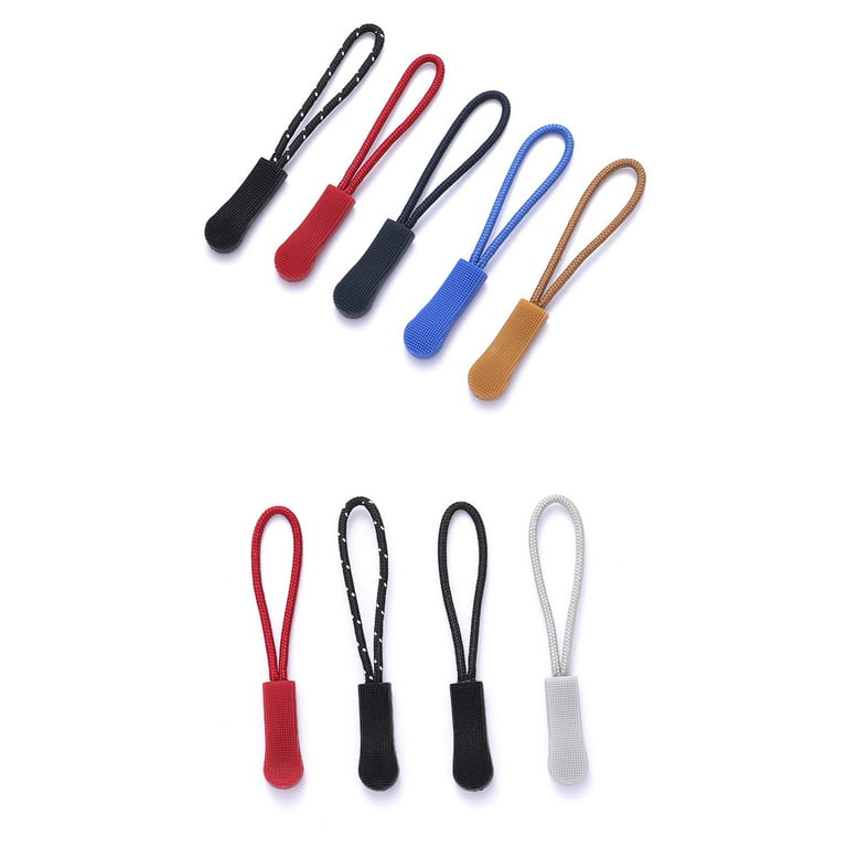 10pcs Zipper Pull Puller End Fit Rope Tag Replacement Clip Broken Buckle  Fixer Zip Cord Tab Travel Bags 