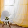 thumbnail image 3 of Voguele Drapes Treatments Curtains Home Decor Window Curtain Sheer Voile Panel Long Light Filtering Vintage Grommet Yellow 132x183cm/52*72in, 3 of 5