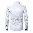 thumbnail image 3 of Lumtrix Men's Casual Long Sleeve Stretch Dress Shirt Wrinkle-Free Fit Button Down Shirts Business Blouse for Men White L, 3 of 3