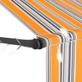 thumbnail image 4 of vidaXL Manual Retractable Awning with LED 78.7" Yellow and Blue, 4 of 7
