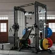RitFit M1 Pro Smith Machine with Cable Crossover System, Multi-Function Squat Rack Power Cage for Home Gym, Power Rack and Packages Black