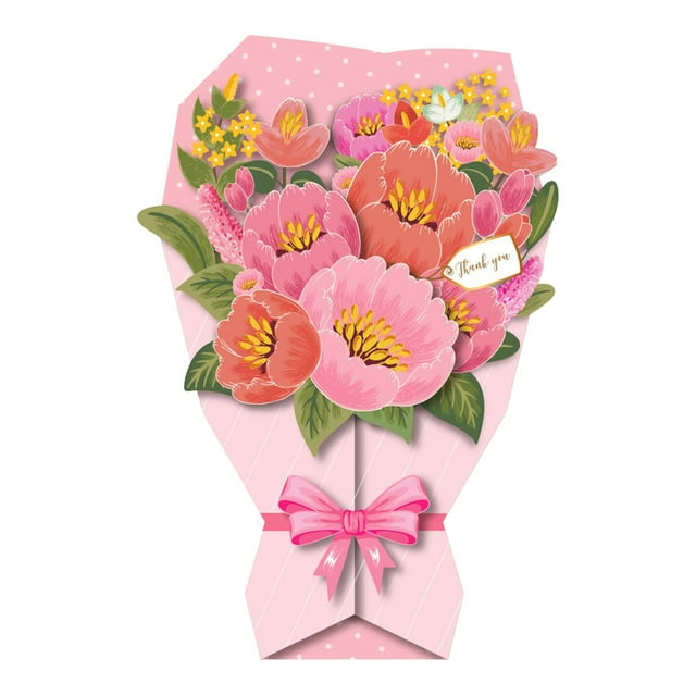 Bouquet Greeting Card Flower Modeling Birthday Decoration Card Stereo Blessing Card Color Envelope for Greeting Card Stationery