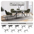 thumbnail image 6 of LeisureMod Elega Series Modern 55” Dining Table with Sintered Stone or Glass Rectangular Top and Black Stainless Steel Base in Light Grey, 6 of 10