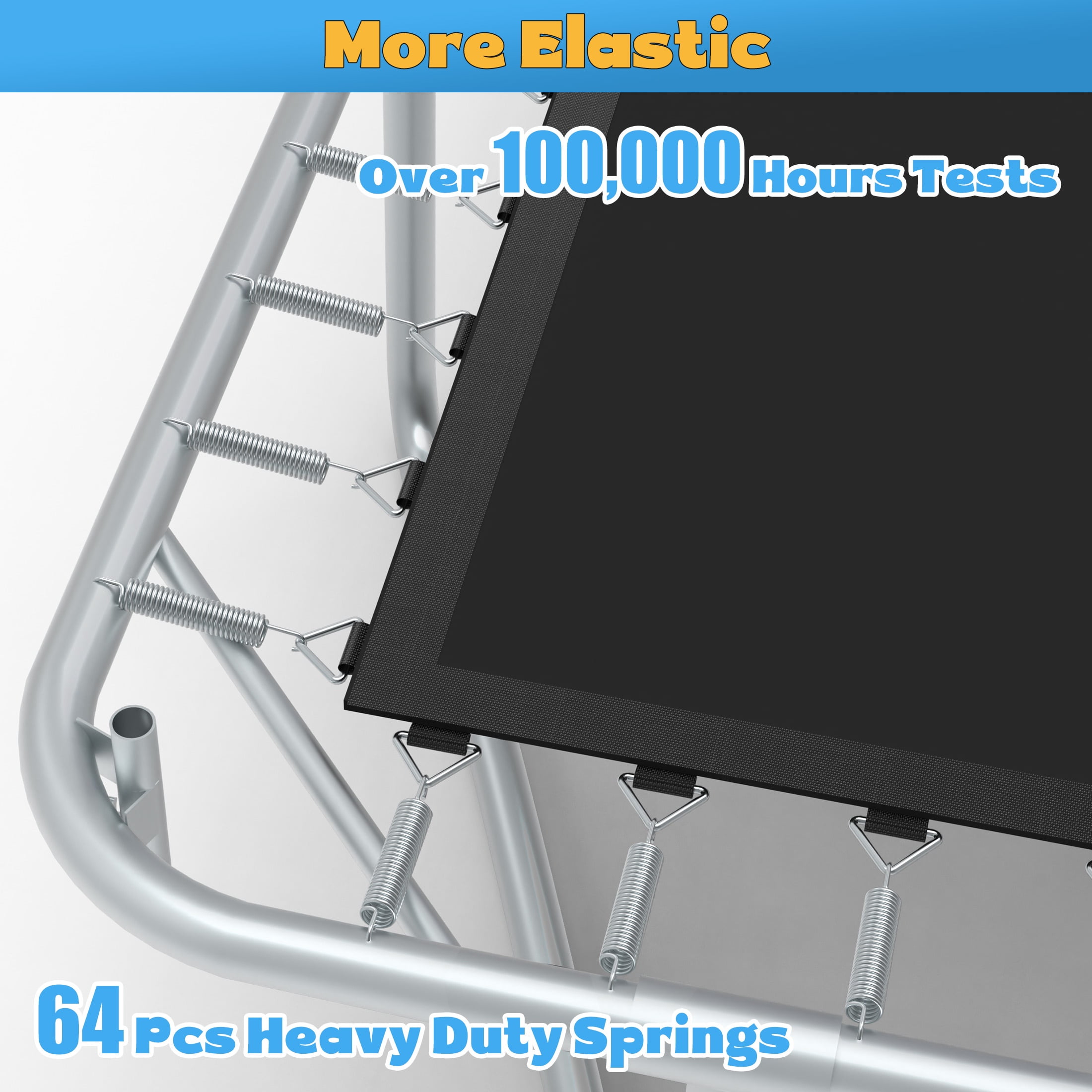 Large Rectangle Trampoline for Kids and Adults, 1600LBS Weight Capacity Recreational Trampoline with Enclosure Net, Basketball Hoop, Segmart Galvanized Heavy Duty Outdoor Trampolines for Patio Garden