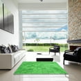 thumbnail image 7 of Ahgly Company Machine Washable Indoor Round Transitional Neon Green Area Rugs, 5' Round, 7 of 7