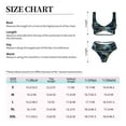 thumbnail image 6 of Wukai Cartoon Dinosaur Women's Bikini Set Two Piece,wimsuit High Waisted V Neck Twist Front Adjustable Spaghetti Straps Bathing Suit-X-Large, 6 of 7