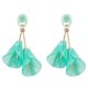thumbnail image 1 of Pendientes colgantes de acrílico con flores tridimensionales para mujer, de aleación (azul), 1 of 1