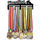 thumbnail image 1 of Exhibidor de medallas de lucha libre, colgador de medallas, soporte de pared, colgador decorativo de 3 líneas, negro, para premios deportivos, con caja de regalo, 1 of 7