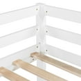 thumbnail image 5 of Twin Size Loft Bed Frame with Slide, Multifunctional Design Wooden Loft Bed with Safety Guard Rails and Ladder for Bedroom, Apartment, Dorm, Easy Assembly, Mattress Not Included, White, 5 of 9