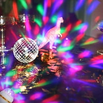 RGB LED Rotating Disco Party Light Bulb with E27 Screw Base, Multi-Color Strobe Effect for Home, Weddings, Clubs, Holidays, 4.72x2.36 in