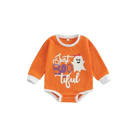 

SHIBAOZI Baby Girls Boys Autumn Sweatshirt My 1st Halloween Cartoon Patterns Print Round Neck Long Sleeve Bodysuit