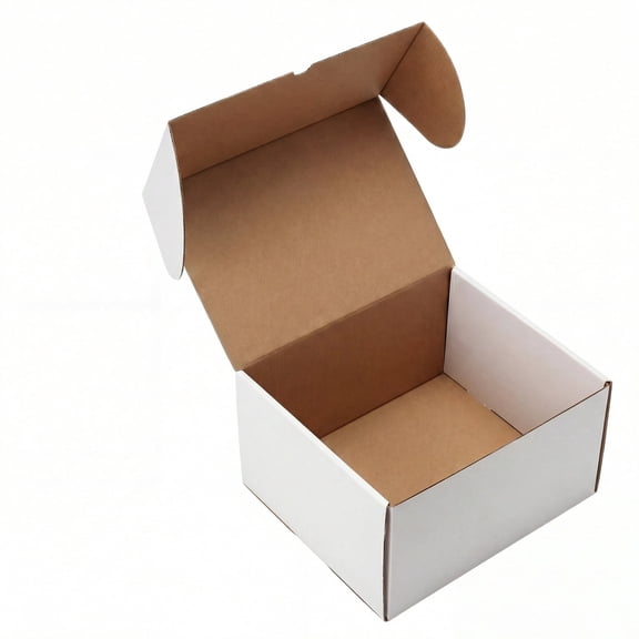 12x10x6-Inch Shipping Boxes – 15-Pack White Cardboard Gift Boxes for Small Business & Parties