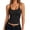 Black, variant on Women's Built in Bra Camisole with Removable Pads, Adjustable Spaghetti Strap Seamless Layering Tank Top, Ice Nylon Fabric Cropped Slim Fit Basic Tops for Daily Wear Coffee,XL