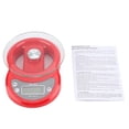 thumbnail image 1 of Balanza de cocina electrónica digital precisa de 5 kg/1 g, bandeja de vidrio para pesar alimentos y hornear (rojo), 1 of 8