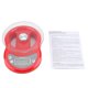thumbnail image 1 of Hukapapa Balanza de cocina electrónica digital precisa de 5 kg/1 g, bandeja de vidrio para pesaje de horneado de alimentos (rojo), 1 of 8