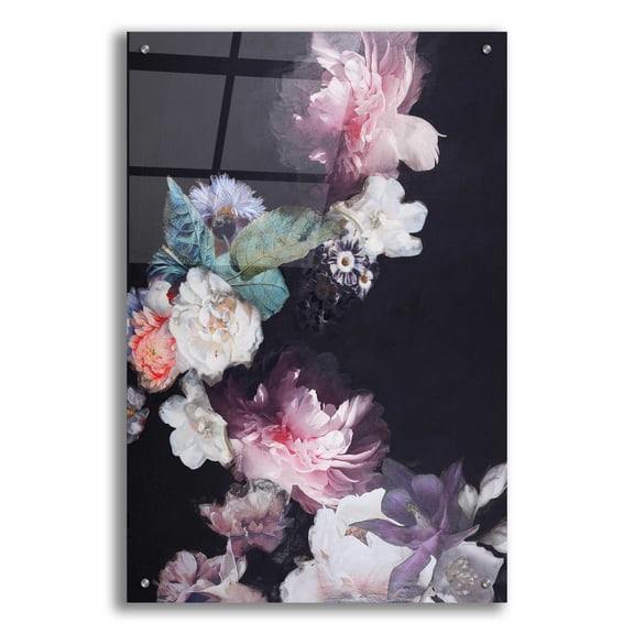 Epic Art 'Purple Blossom 1' by Design Fabrikken, Acrylic Glass Wall Art, 24"x36"